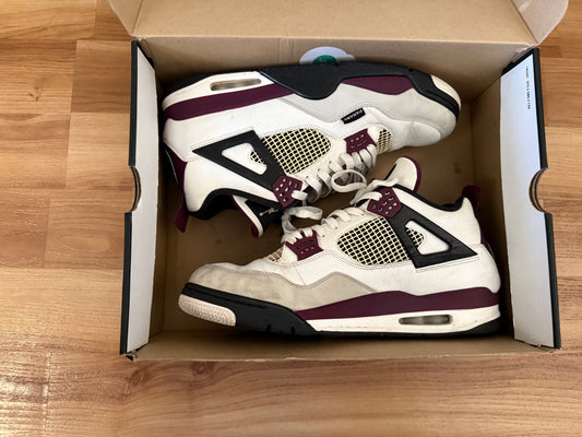 Jordan 4 Retro PSG Paris Saint-Germain White Purple Leather